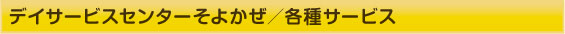 デイサービスセンター そよかぜ／施設概要